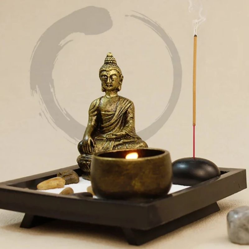 Buddha Statue Zen Garden for Peaceful Home Décor