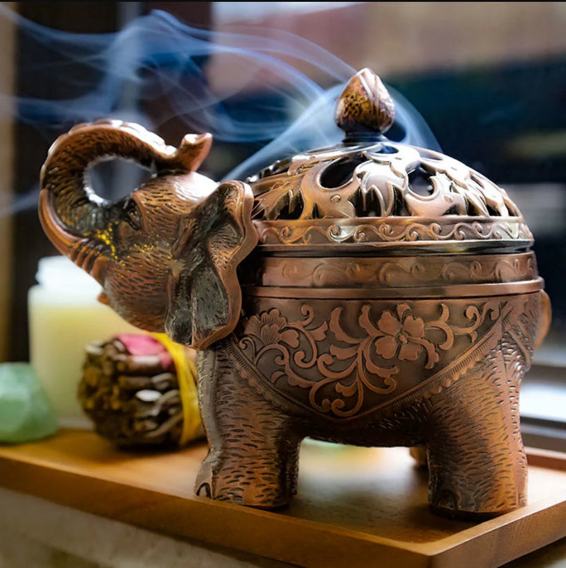 Elephant Alloy Incense Holder Home Decoration Incense Burner